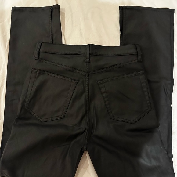 Abercrombie Faux Leather Jeans with Slits - Picture 3 of 4